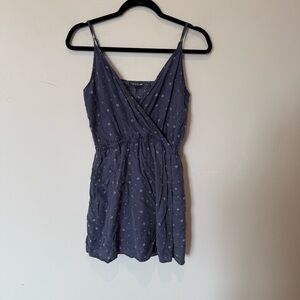 Toad&Co Navy Faux Wrap Dress Womens Size XS with Pockets Tencel Soft Casual